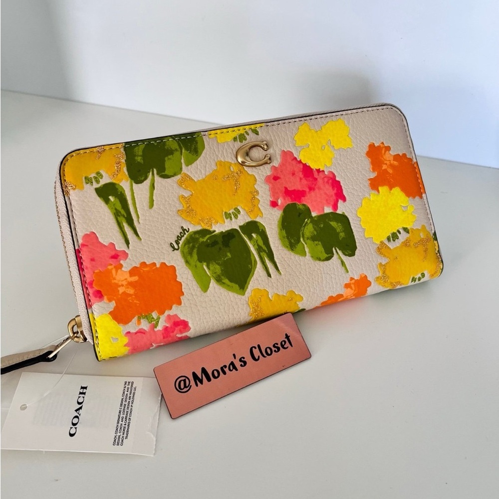 Coach Colorful Floral Women's Wallet - Picture 2 of 11